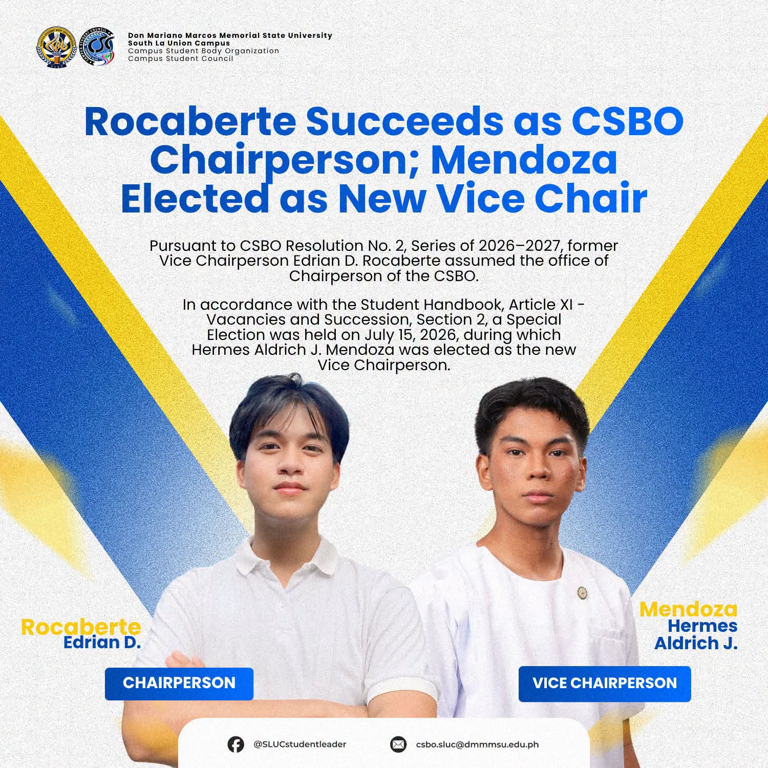 𝐑𝐨𝐜𝐚𝐛𝐞𝐫𝐭𝐞 𝐒𝐮𝐜𝐜𝐞𝐞𝐝𝐬 𝐚𝐬 𝐂𝐒𝐁𝐎 𝐂𝐡𝐚𝐢𝐫𝐩𝐞𝐫𝐬𝐨𝐧; 𝐌𝐞𝐧𝐝𝐨𝐳𝐚 𝐄𝐥𝐞𝐜𝐭𝐞𝐝 𝐚𝐬 𝐍𝐞𝐰 𝐕𝐢𝐜𝐞 𝐂𝐡𝐚𝐢𝐫 featured photo