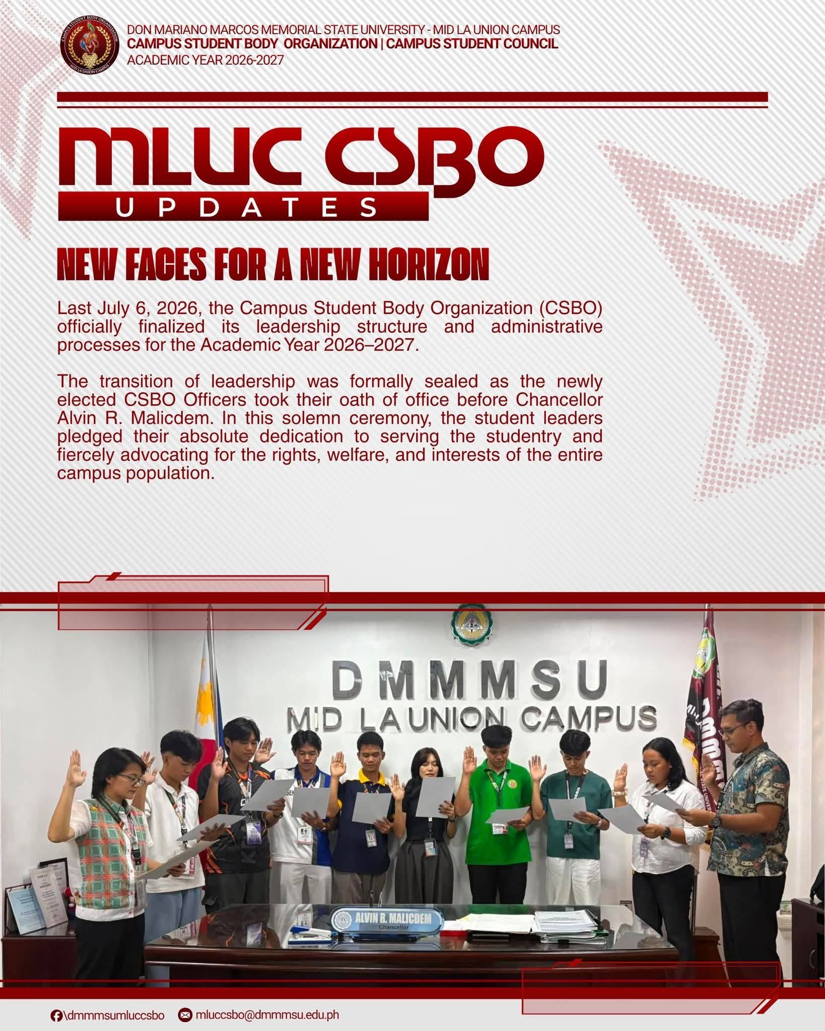 #MLUCCSBOupdates | 𝐍𝐄𝐖 𝐅𝐀𝐂𝐄𝐒 𝐅𝐎𝐑 𝐀 𝐍𝐄𝐖 𝐇𝐎𝐑𝐈𝐙𝐎𝐍 featured photo